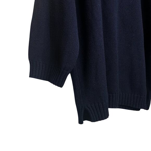 RALPH LAUREN BLUE LABEL 80s Deadstock Blue V-Neck Wool Knit Sweater Large Womens - Picture 5 of 15